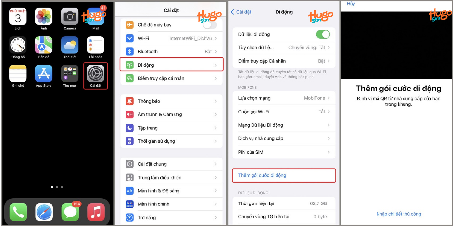 Hướng dẫn cài eSIM trên Iphone