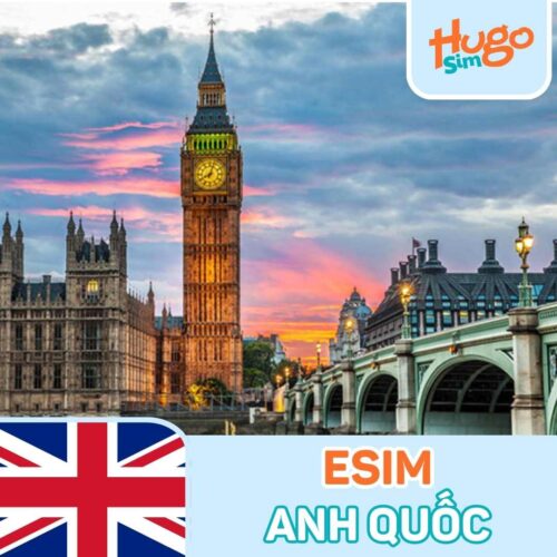 eSIM du lịch Anh Quốc không giới hạn, giá rẻ - HugoSim