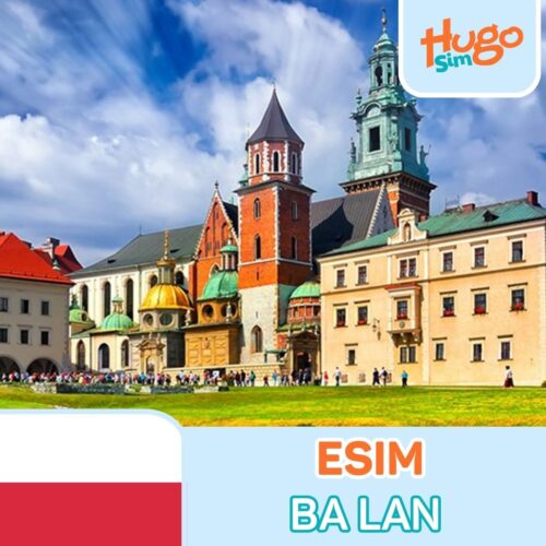 eSIM du lịch Ba Lan tốc độ cao, giá rẻ - HugoSim