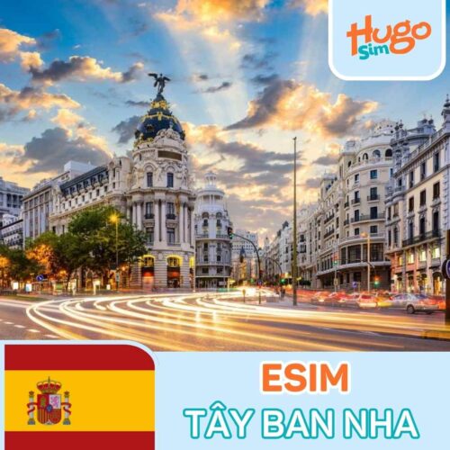 eSIM du lịch Tây Ban Nha không giới hạn, giá rẻ - HugoSim