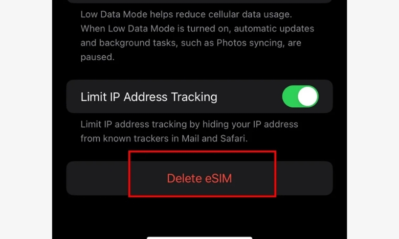 Cách huỷ eSIM trên điện thoại qua ứng dụng cài đặt (Settings)
