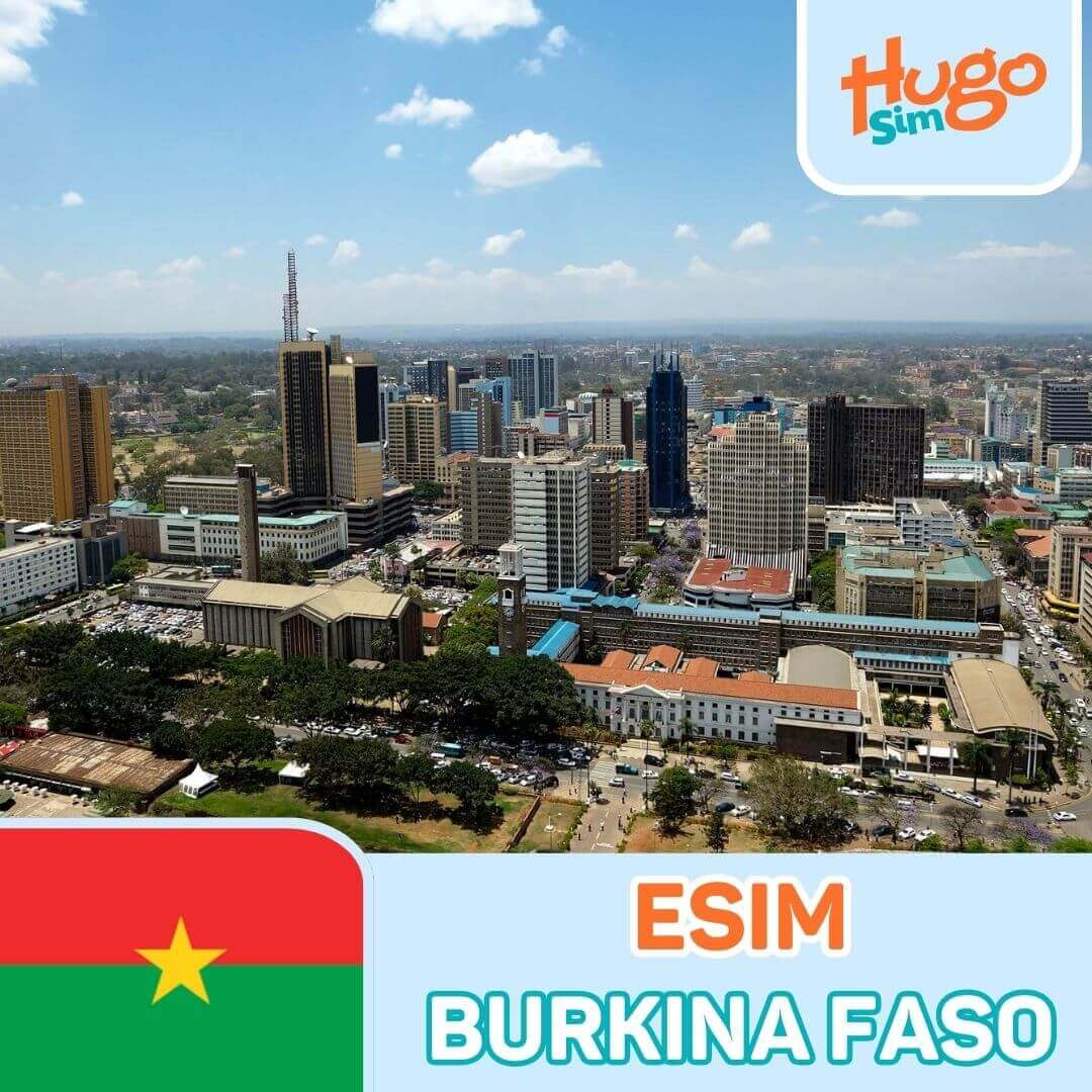 eSIM du lịch Burkina Faso tốc độ cao, giá rẻ - HugoSim