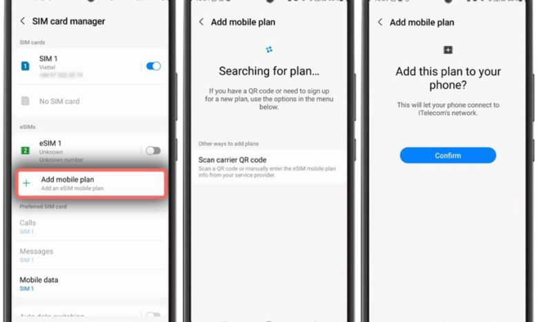 Kiểm tra eSIM trên các dòng máy của Samsung