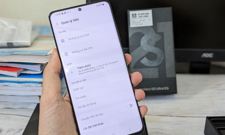 Ưu điểm của S21 Ultra bản Mỹ khi sử dụng eSIM