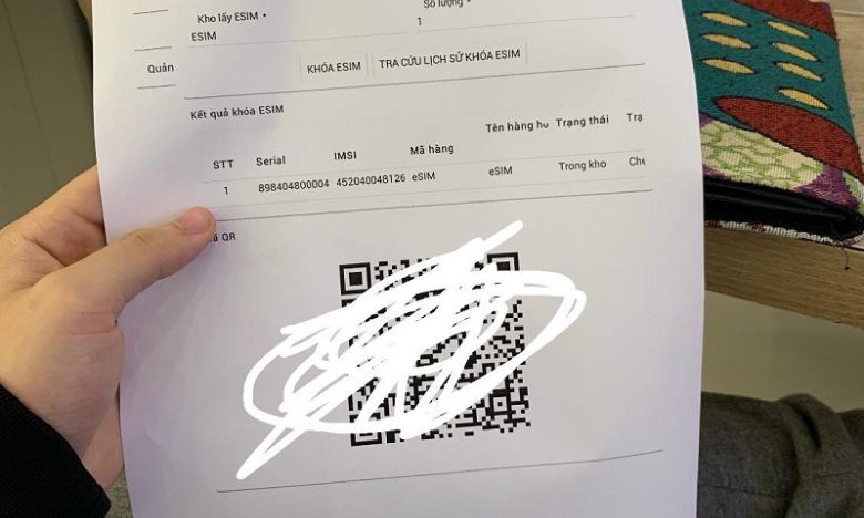 Nhận mã QR qua mail hoặc in ra để tránh bị mất