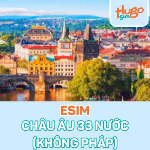 eSIM 33 nước Châu Âu (không Pháp)