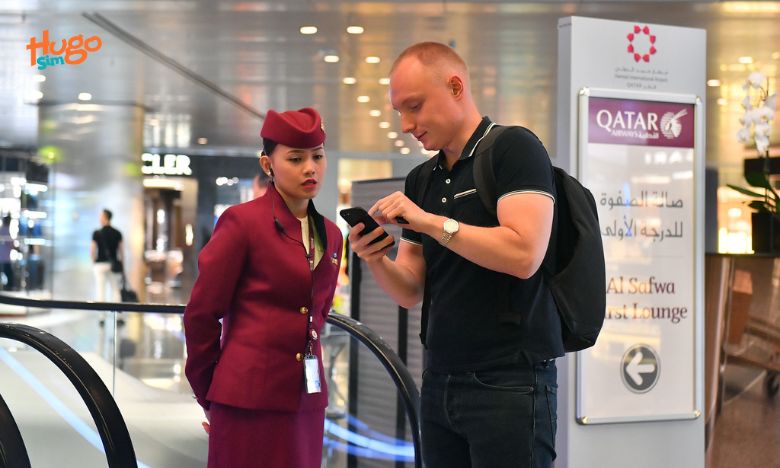 Sử dụng Wifi công cộng ở sân bay Doha