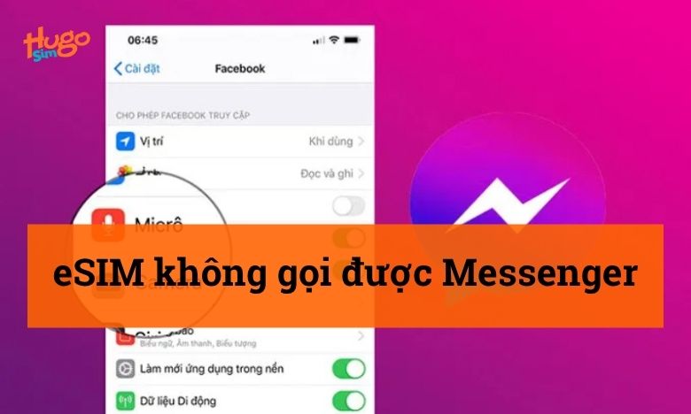 eSIM không gọi được Messenger