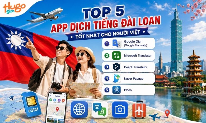 Top 5 App dịch tiếng Đài Loan